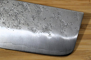 Hounen Kihan Oborozuki Ginsan Nashiji Nakiri Knife 165 mm / 6.5" with Magnolia Handle