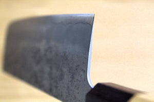 Hounen Kihan Oborozuki Ginsan Nashiji Nakiri Knife 165 mm / 6.5" with Magnolia Handle