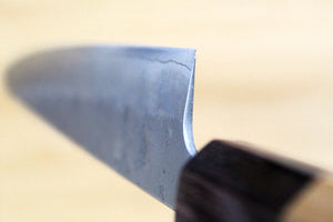 Hounen Kihan Oborozuki Ginsan Nashiji Petty Knife 150 mm / 5.9" with Magnolia Handle