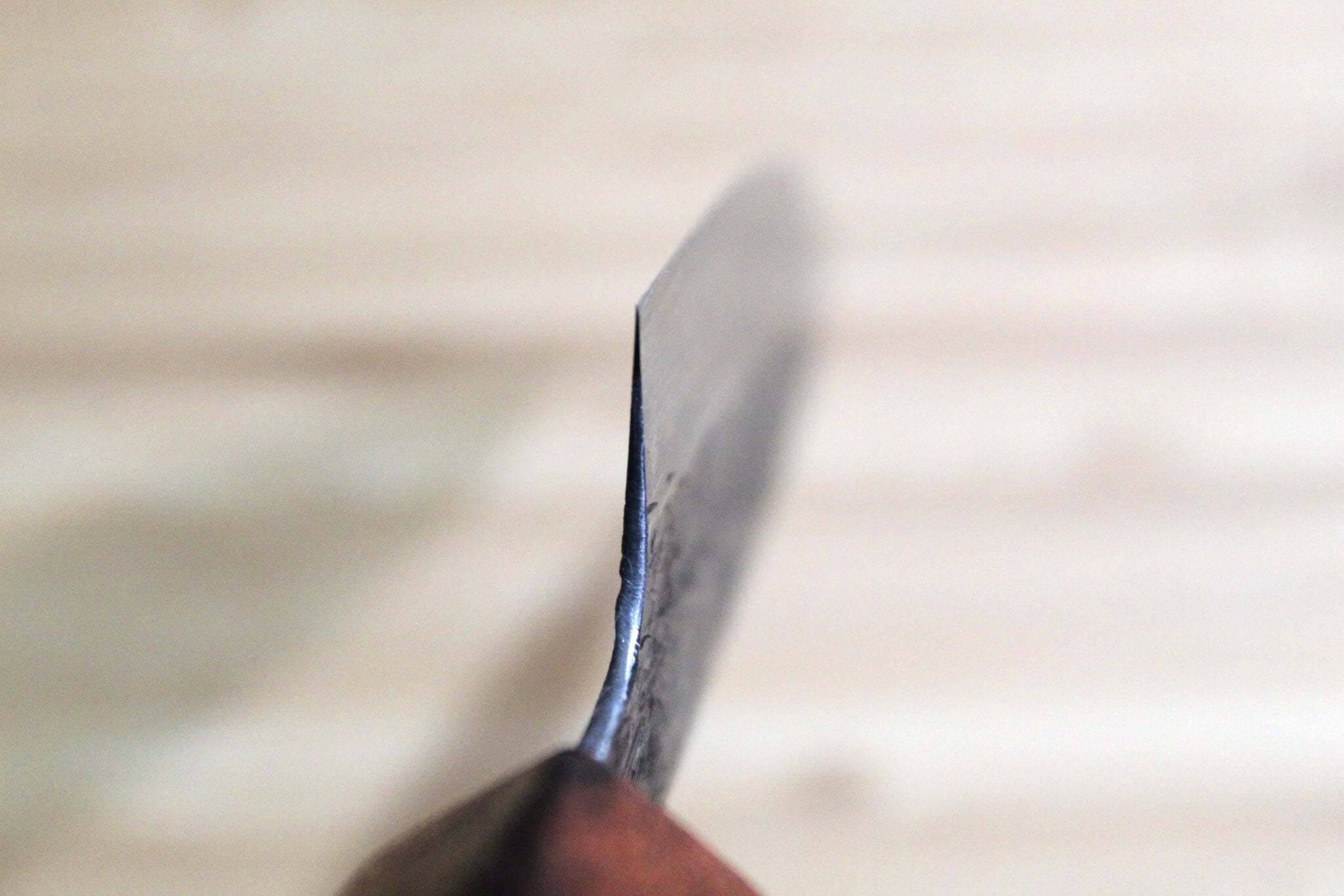 Isamitsu Shirogami #1 / White Steel #1 Petty 120 mm / 4.7" Brown Two Tone Maple Handle