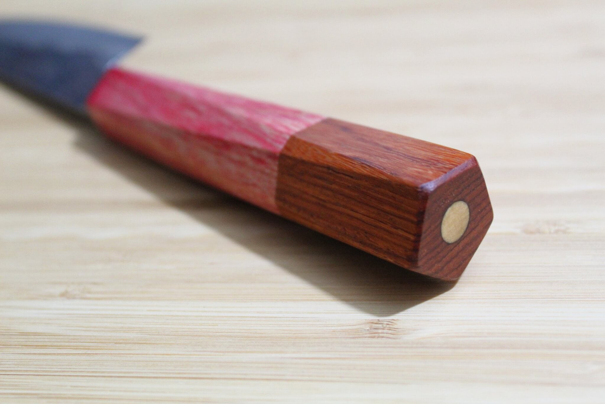 Isamitsu Shirogami #1 / White Steel #1 Petty 120 mm / 4.7" Red Two Tone Maple Handle