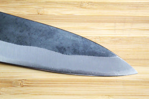 Kaneshige Hamono Kurouchi Aoniko Gyuto Knife 210 mm (8.2") Khii Ebony Handle