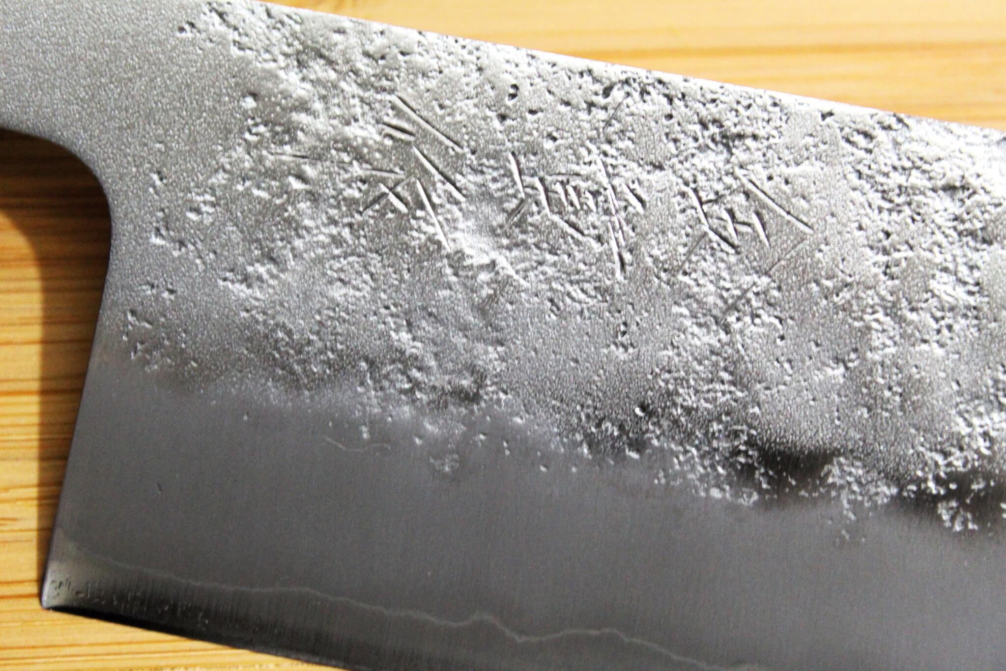 Kaneshige Hamono Ginsan Nashiji Nakiri Knife 165 mm (6.5") Cherry Handle