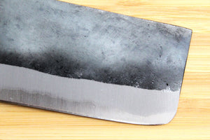 Kaneshige Hamono Kurouchi Aoniko Nakiri Knife 170 mm (6.7") Khii Ebony Handle