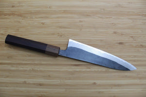 Kaneshige Hamono Kurouchi Aoniko Santoku Knife 190 mm (7.5") Khii Ebony Handle