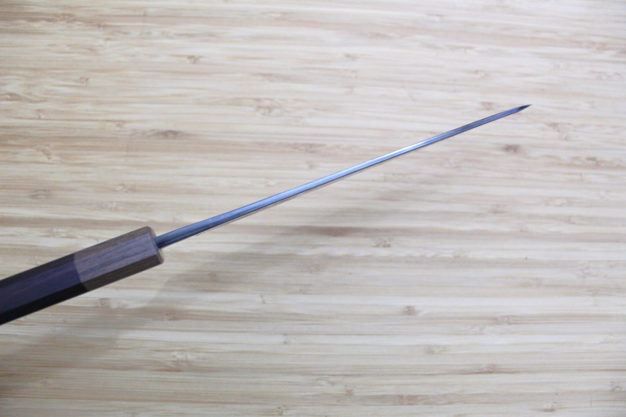 Kaneshige Hamono Kurouchi Aoniko Santoku Knife 190 mm (7.5") Khii Ebony Handle
