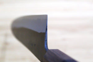Kaneshige Hamono Kurouchi Aoniko Santoku Knife 190 mm (7.5") Khii Ebony Handle