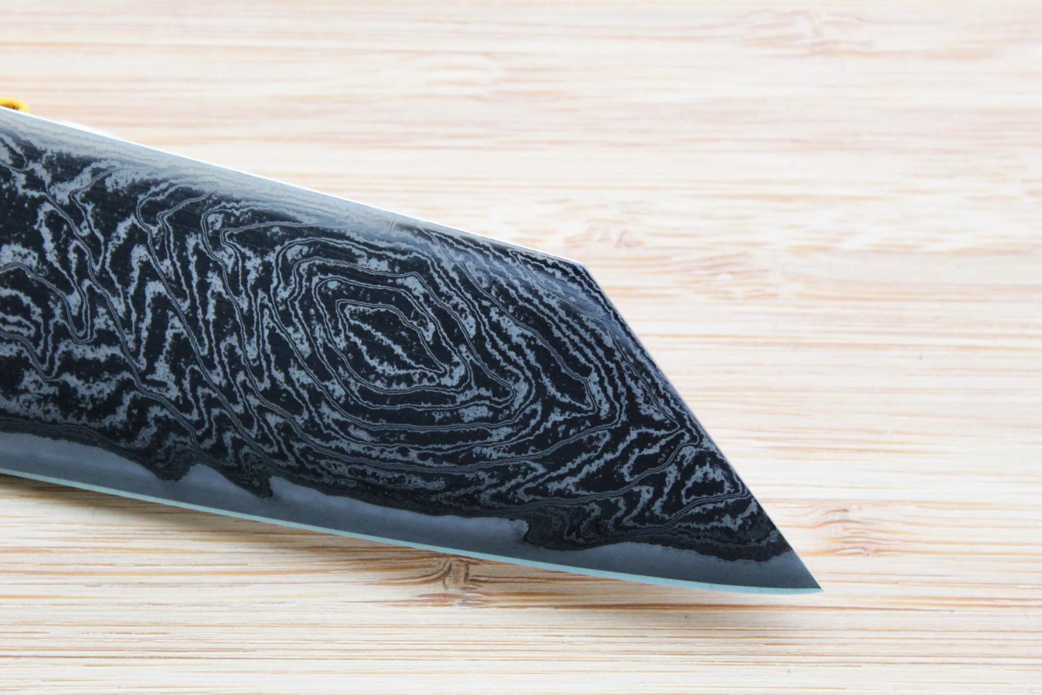 Kaneshige Hamono Vortex Nickle Damascus Bunka Knife 170 mm (6.7")