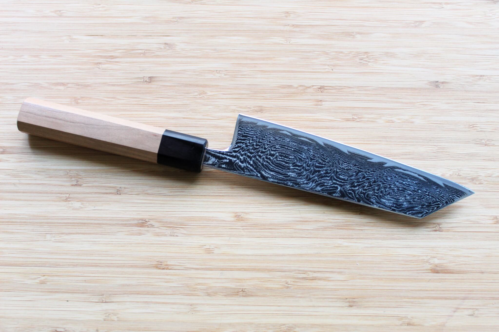 Kaneshige Hamono Vortex Nickle Damascus Bunka Knife 170 mm (6.7")