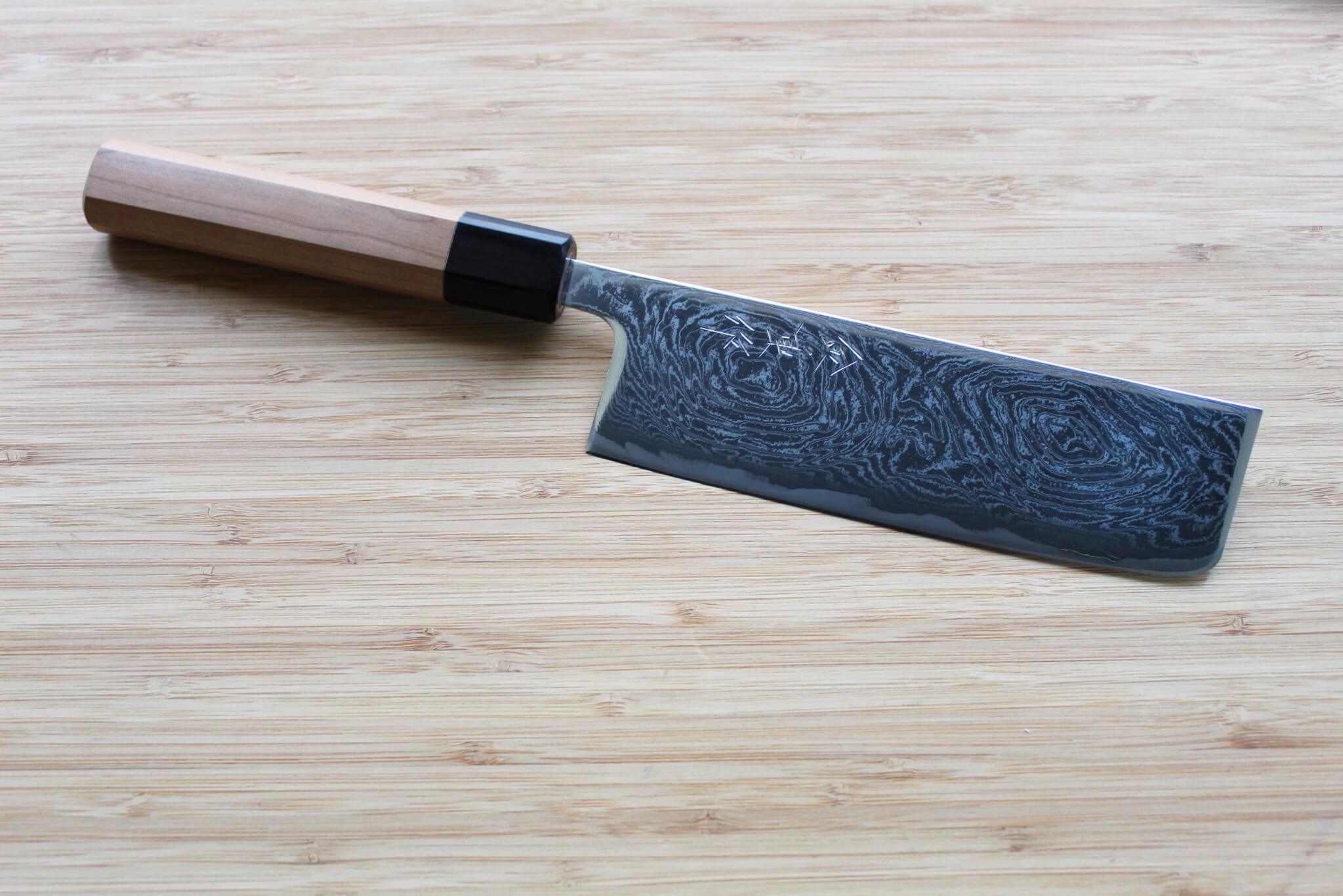 Kaneshige Hamono Vortex Nickle Damascus Nakiri Knife 165 mm (6.5")