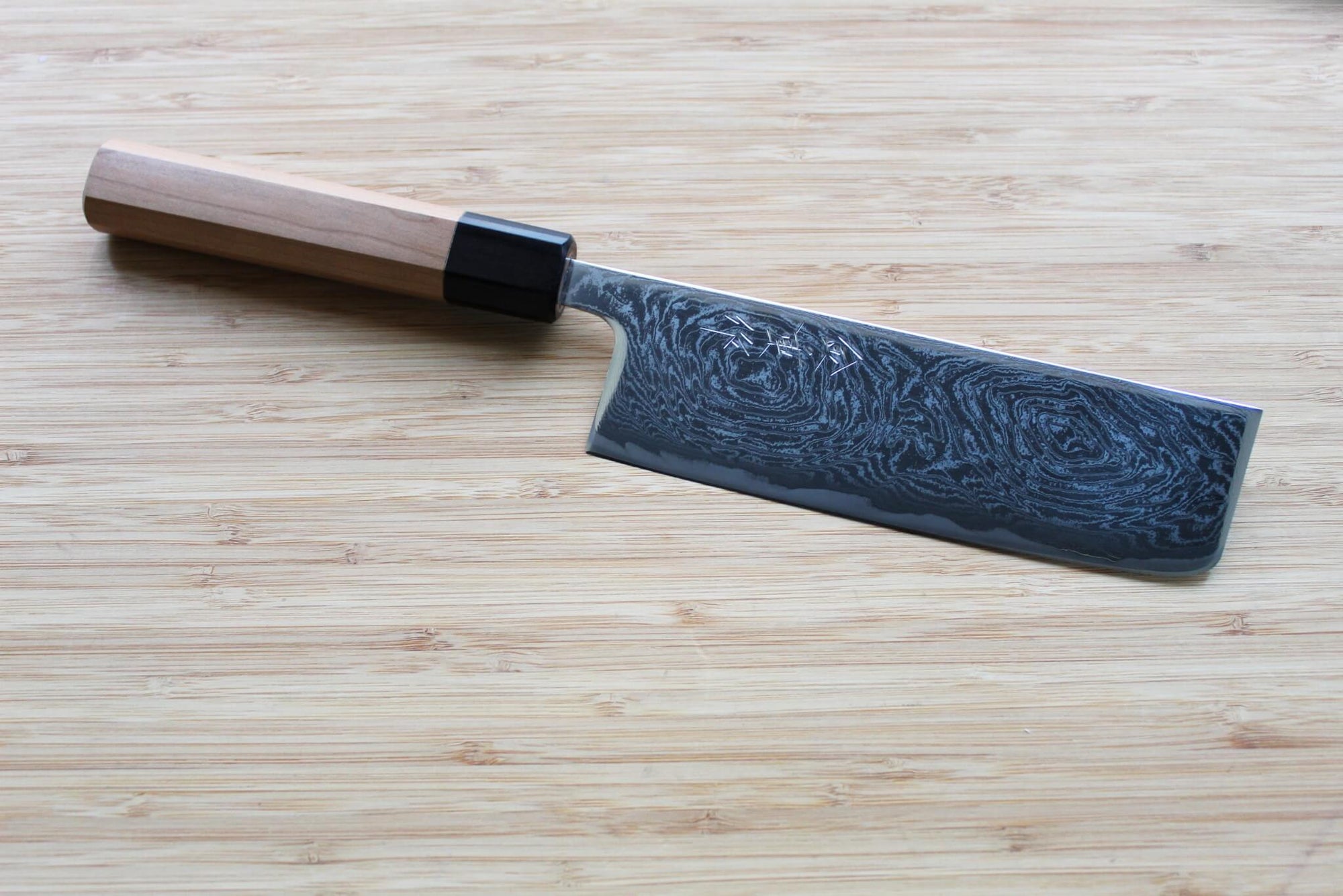 Kaneshige Hamono Vortex Nickle Damascus Nakiri Knife 165 mm (6.5")