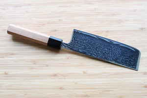 Kaneshige Hamono Vortex Nickle Damascus Nakiri Knife 165 mm (6.5")