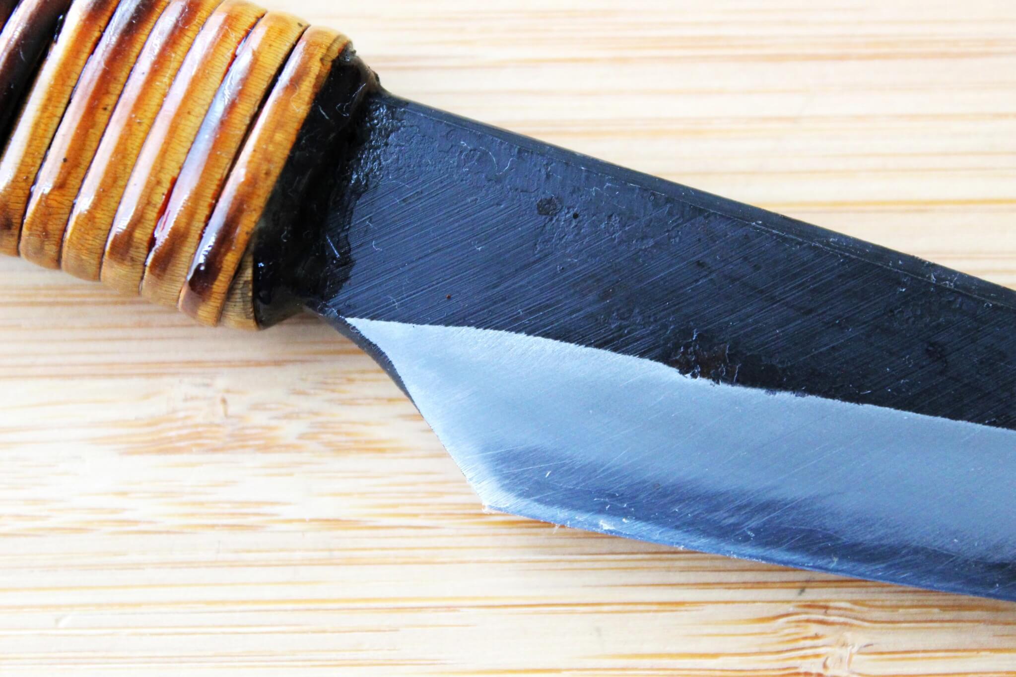 Kyokokaji Shokei 105mm Full-Tang Wide Petty Knife with 3mm Thick Spine and Fujimaki Handle