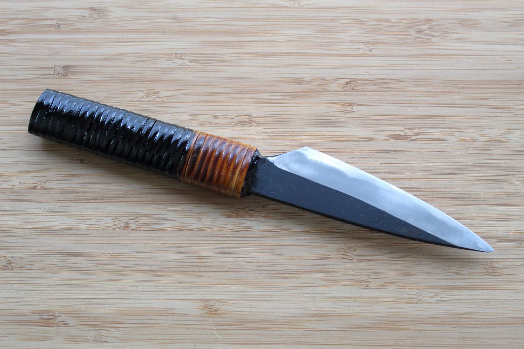 Kyokokaji Shokei 105mm Full-Tang Wide Petty Knife with 3mm Thick Spine and Fujimaki Handle