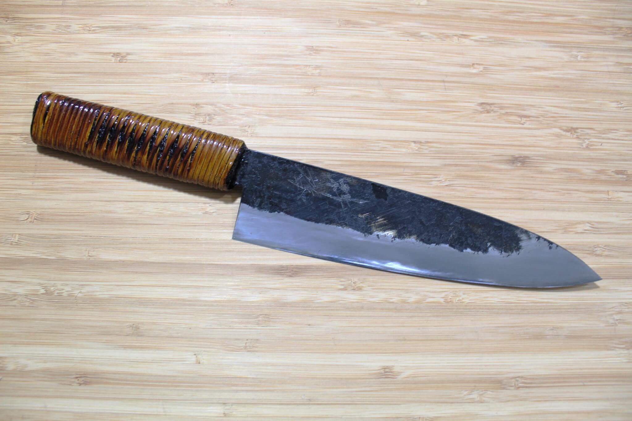 Kyokokaji Shokei Shironiko Kurouchi Bunka 180 mm (7.0") Fujimaki Handle