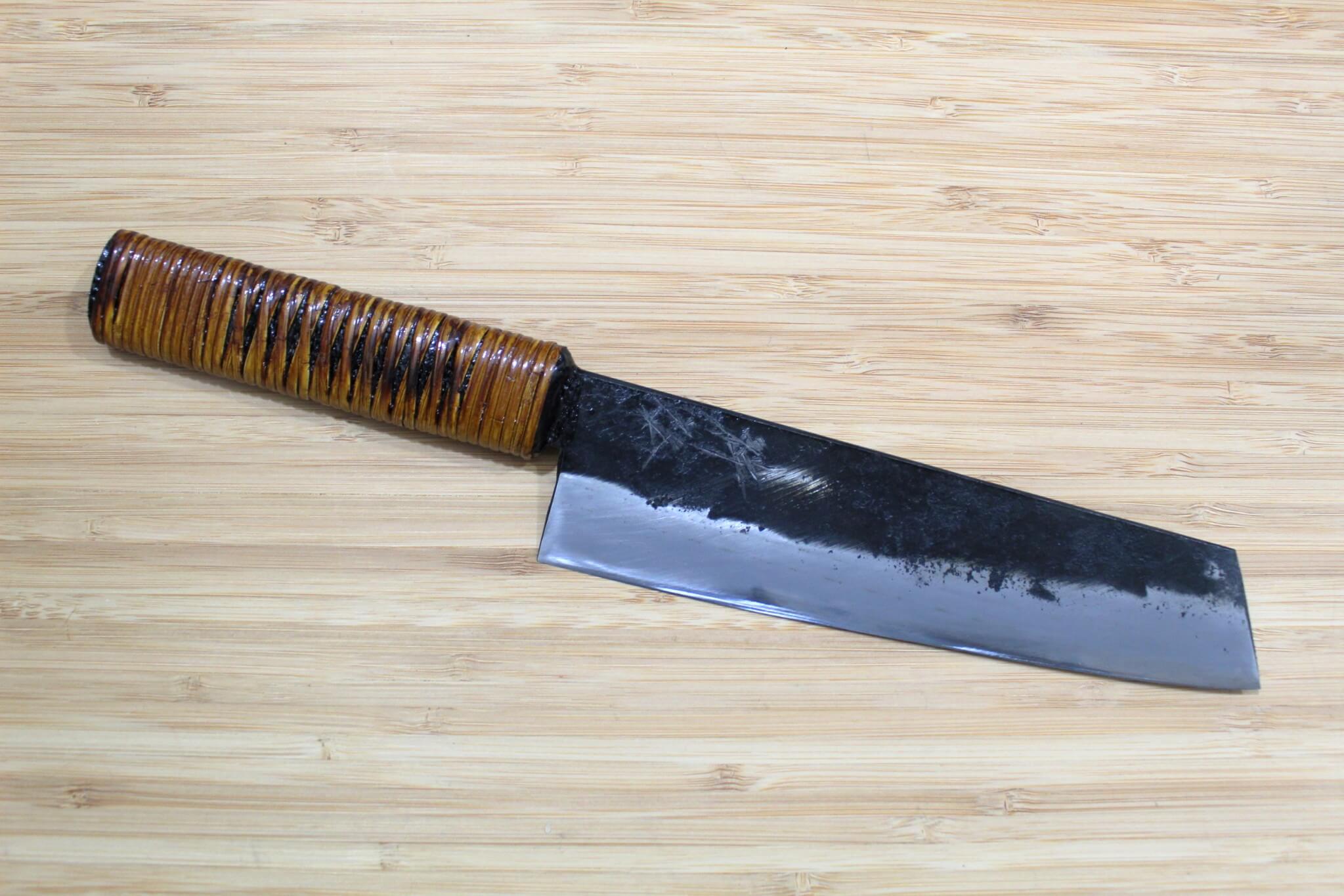 Kyokokaji Shokei Shironiko Kurouchi Kiritsuke 170 mm / 6.7" Fujimaki Handle