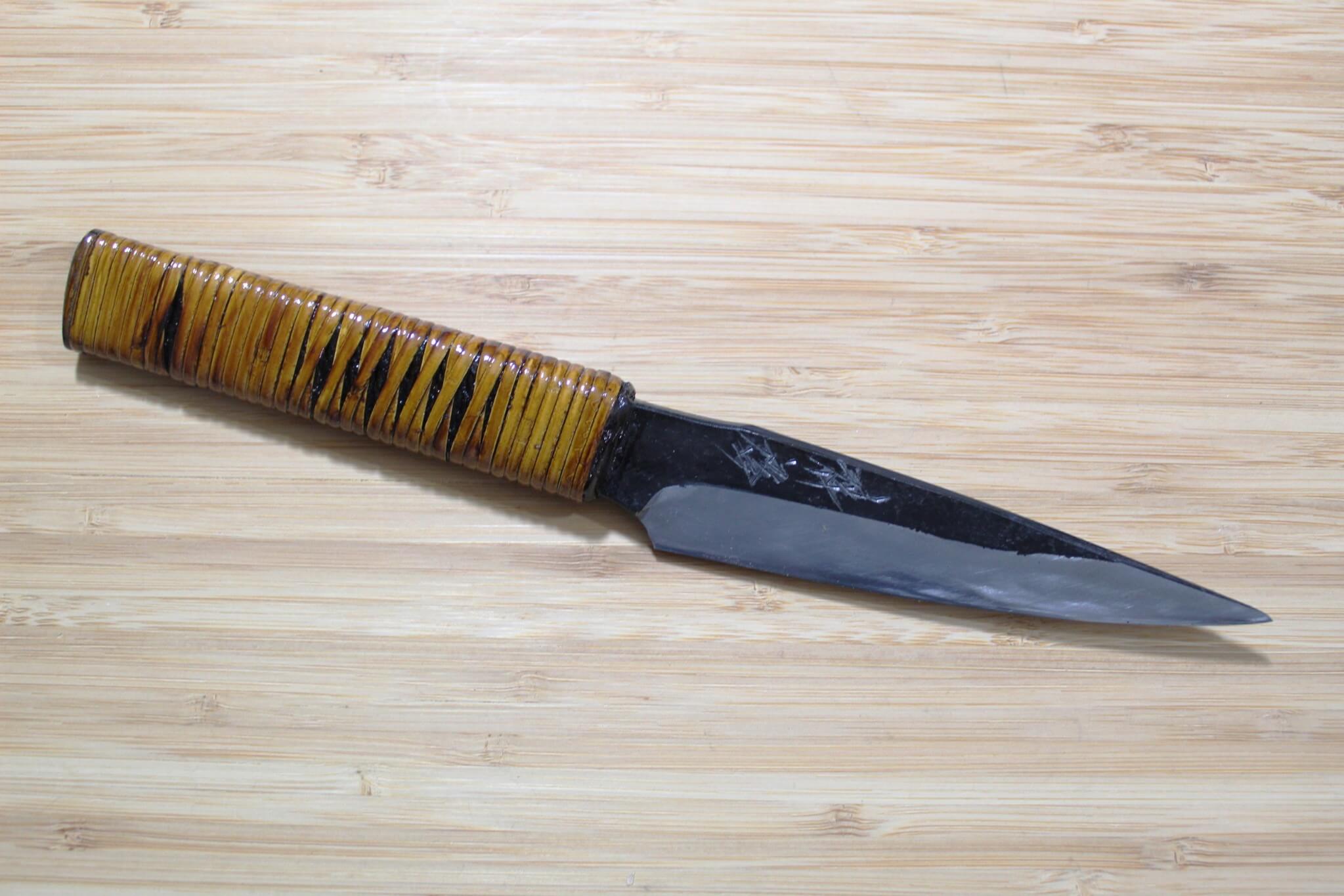 Kyokokaji Shokei Shironiko Kurouchi Petty 120 mm (4.7") Fujimaki Handle