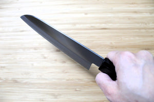 Miki Hamono Gokuao Aogami Super / Blue Super Steel Santoku Knife 170 mm / 6.7" with Rosewood Handle