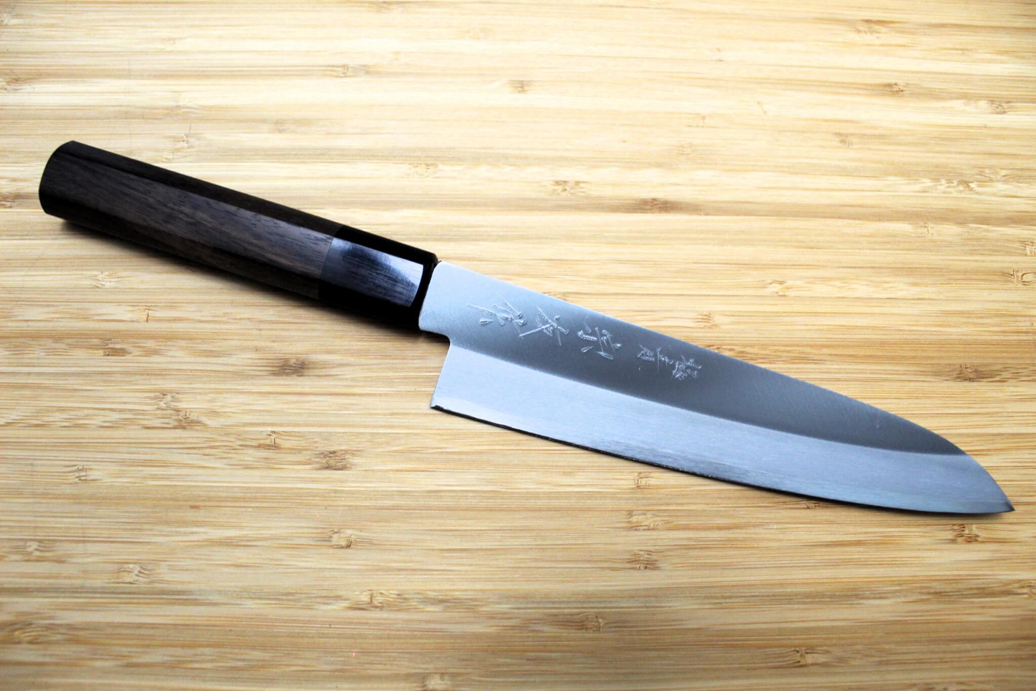 Miki Hamono Gokuao Aogami Super / Blue Super Steel Gyuto Knife 180 mm / 7.1" with Rosewood Handle