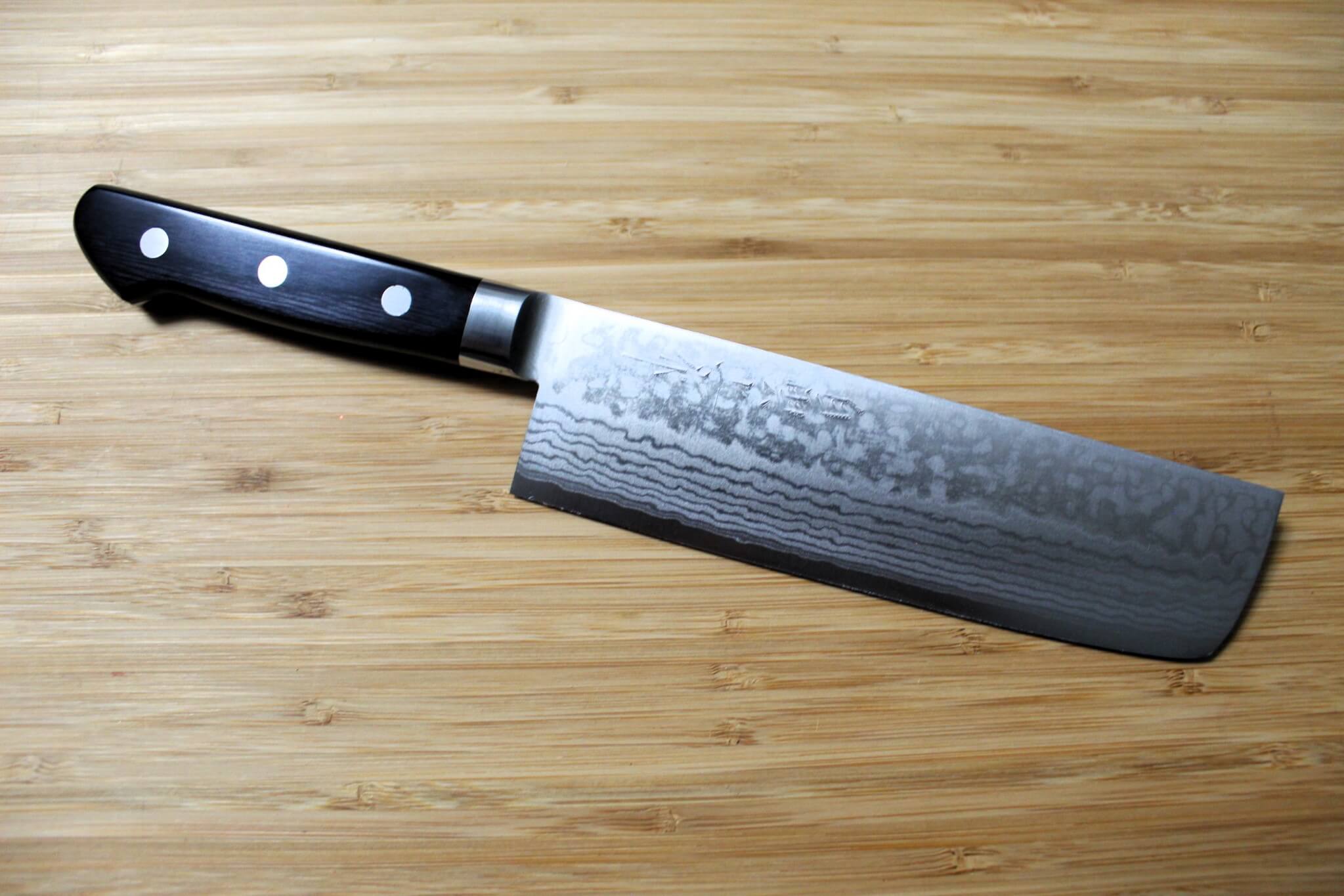 Miki Hamono Hakuun VG-10 Damascus Nakiri Knife 165 mm / 6.5"