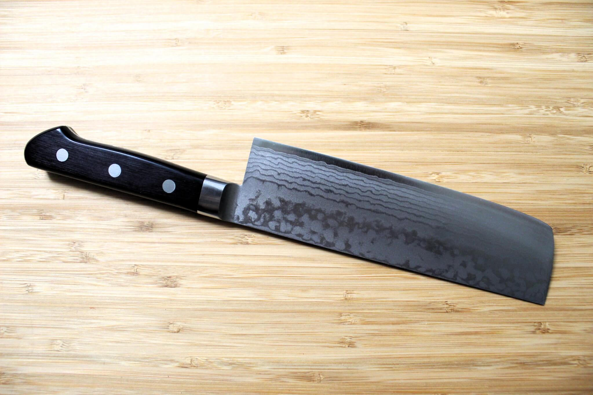 Miki Hamono Hakuun VG-10 Damascus Nakiri Knife 165 mm / 6.5"
