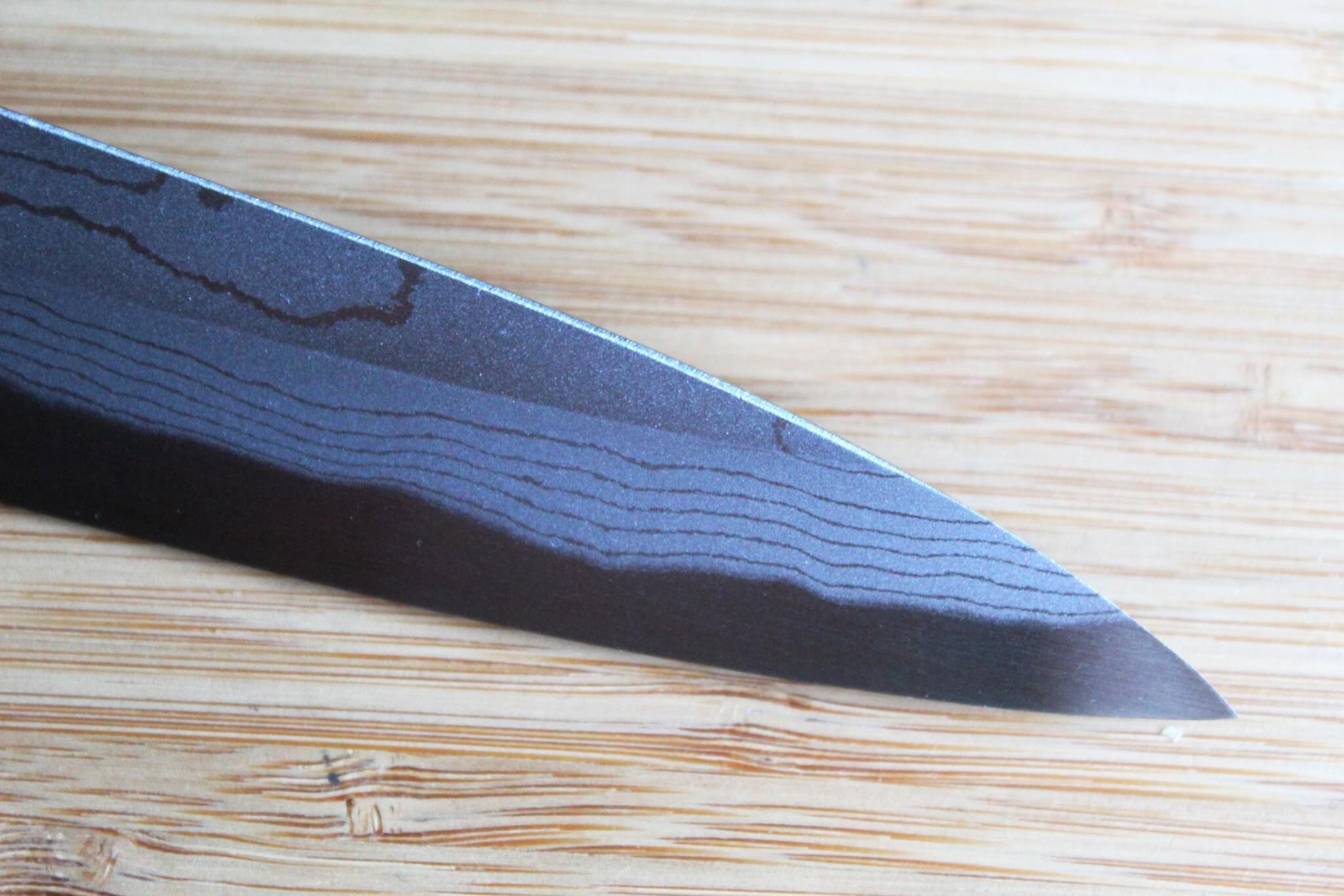 Miki Hamono Yanagiba Slicer Knife Shironiko Damascus Magnolia Handle