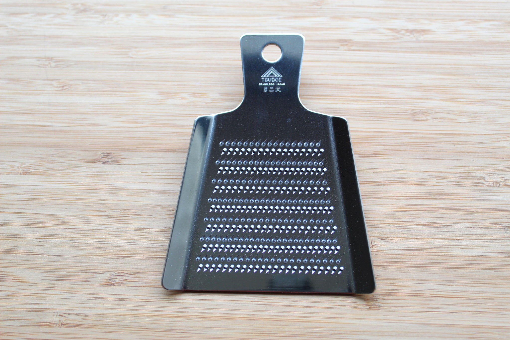 Stainless Steel Japanese Grater / Oroshigane Mini with Bamboo Brush