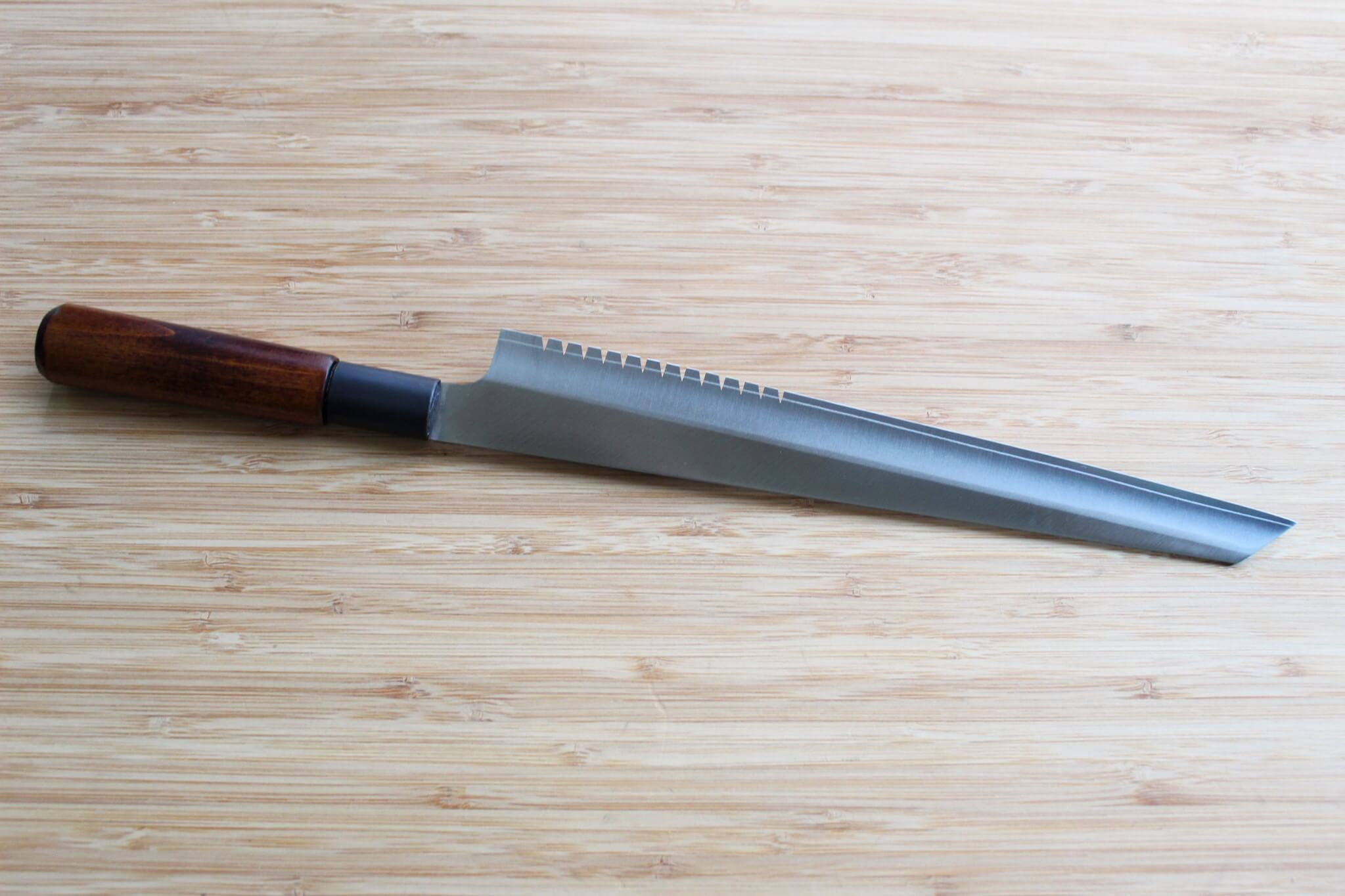 Misuzu Hamono Bread Knife VG-10 240mm – Urushi Handle | Hasu-Seizo