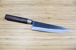 Nishiuchi Hocho Aoniko Blue Steel #2 Kurouchi Gyuto 195 mm (7.6") Walnut Handle