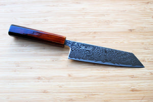 OUL Uzu Vortex Nickle Damascus Bunka 170 mm / 6.7" Lacquer Handle