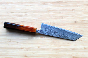 OUL Uzu Vortex Nickle Damascus Bunka 170 mm / 6.7" Lacquer Handle