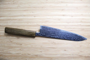 OUL Uzu Vortex Nickle Damascus Gyuto 210 mm / 8.2" Black Oak