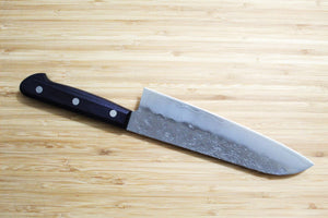 OUL Santoku Ginsan Nashiji 180 mm / 7.1" Purple Handle