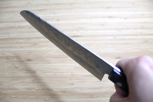 OUL Santoku Ginsan Nashiji 180 mm / 7.1" Purple Handle