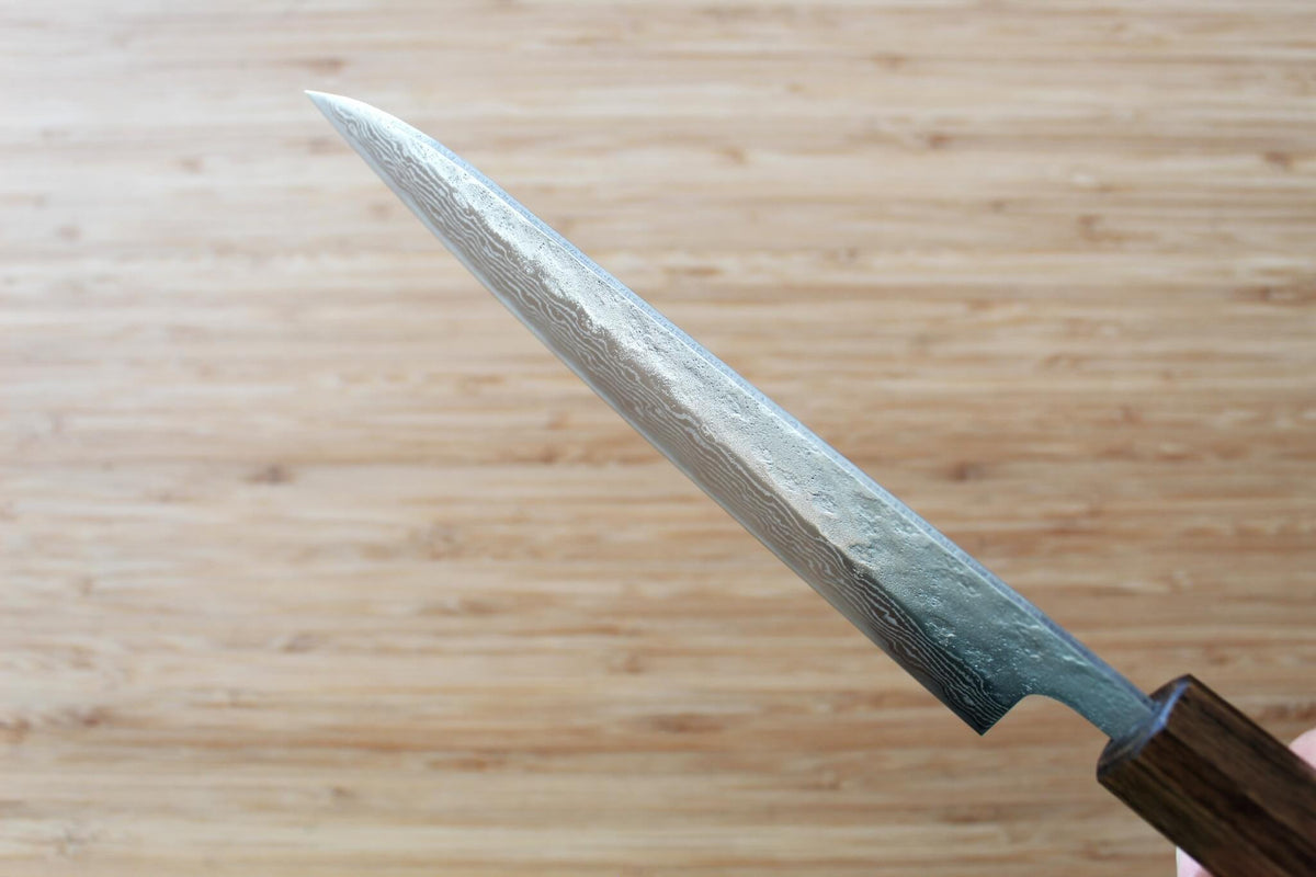 OUL Tsuchime ND440C Matte Gyuto 180mm Japanese chef knife with Black Oak handle