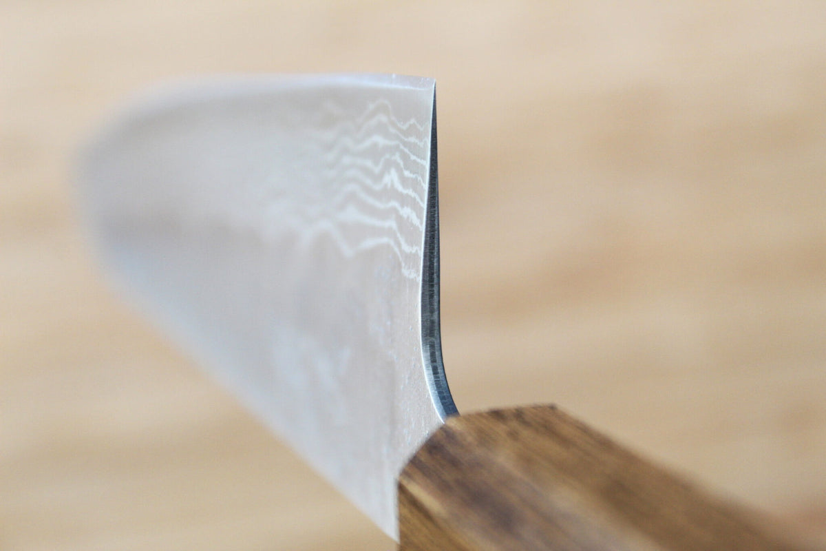 OUL Tsuchime ND440C Matte Gyuto 180mm Japanese chef knife with Black Oak handle