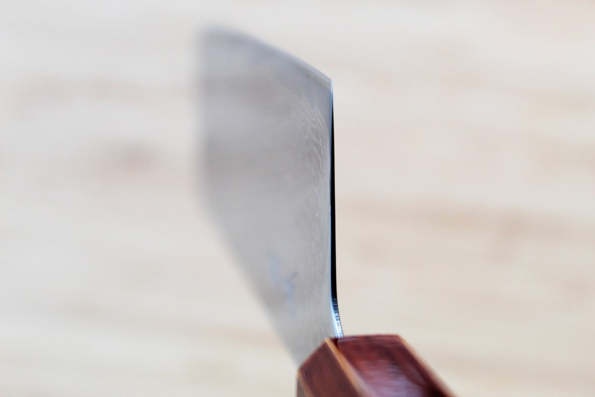 OUL Uzu Vortex Nickle Damascus Nakiri 165 mm / 6.5 " Lacquer Handle