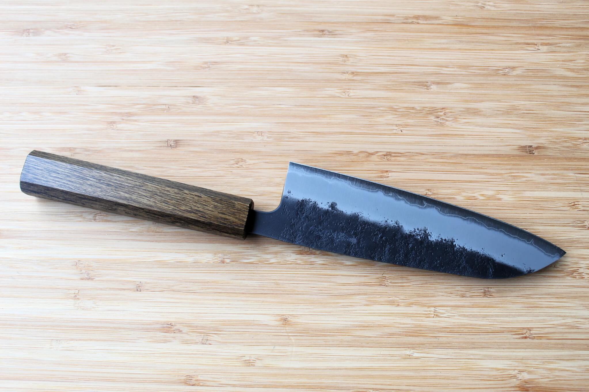 OUL Aogami Super / Blue Super Steel Nashiji Santoku 165 mm / 6.5" Black Oak