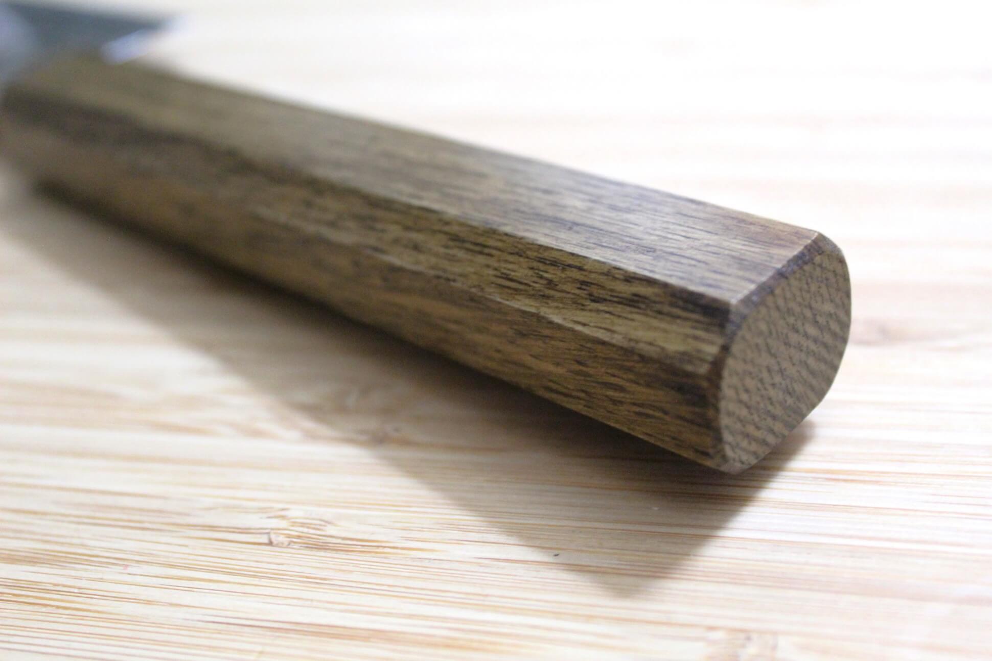 OUL Gyuto Tsuchime White Steel #1 180 mm / 7.0 " Black Oak Handle