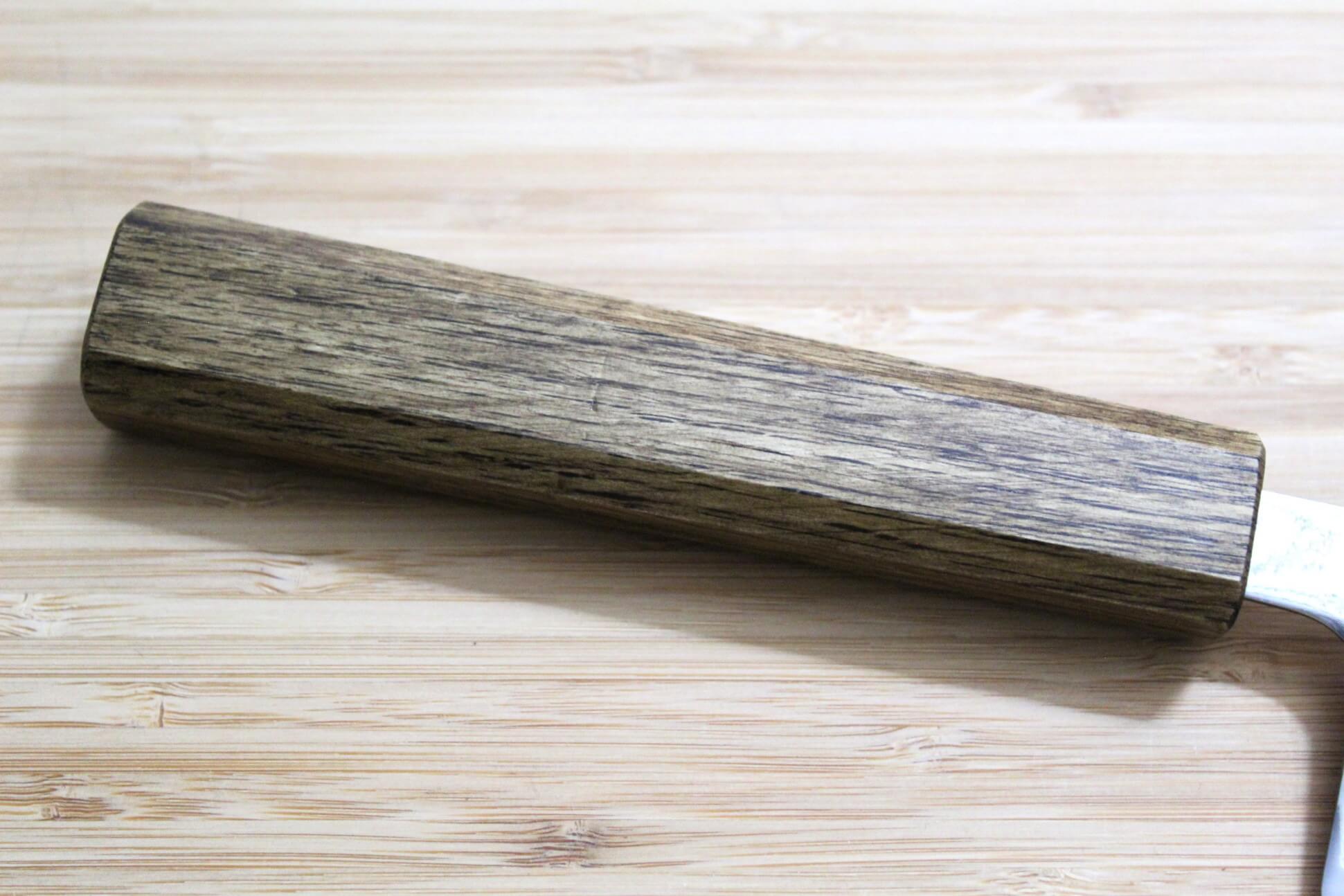 OUL Uzu Vortex Nickle Damascus Bunka 210 mm / 6.7" Black Oak