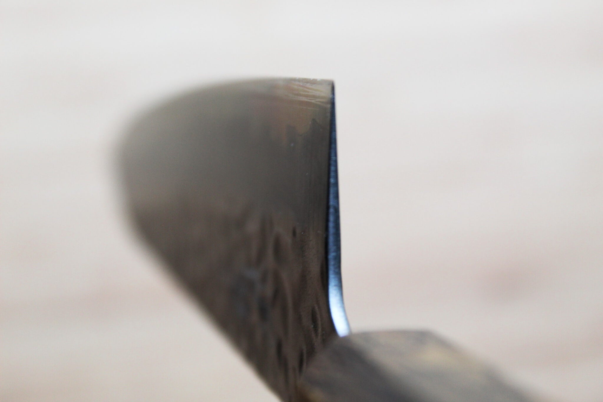 OUL Gyuto Tsuchime White Steel #1 180 mm / 7.0 " Black Oak Handle