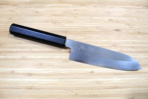 OUL Ginsan Santoku 180 mm / 7.1" Black Makiji Urushi Handle