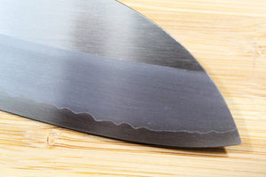 OUL Ginsan Santoku 180 mm / 7.1" Black Makiji Urushi Handle