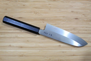 OUL Ginsan Santoku 180 mm / 7.1" Black Makiji Urushi Handle