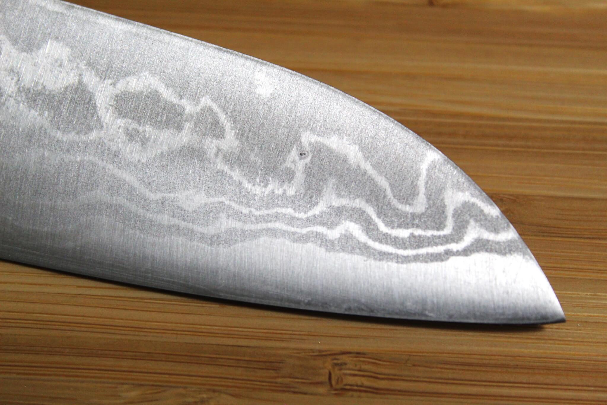 Sawakazuma Ginryu Aoniko Small Santoku 135 mm / 5.3" Rosewood Handle