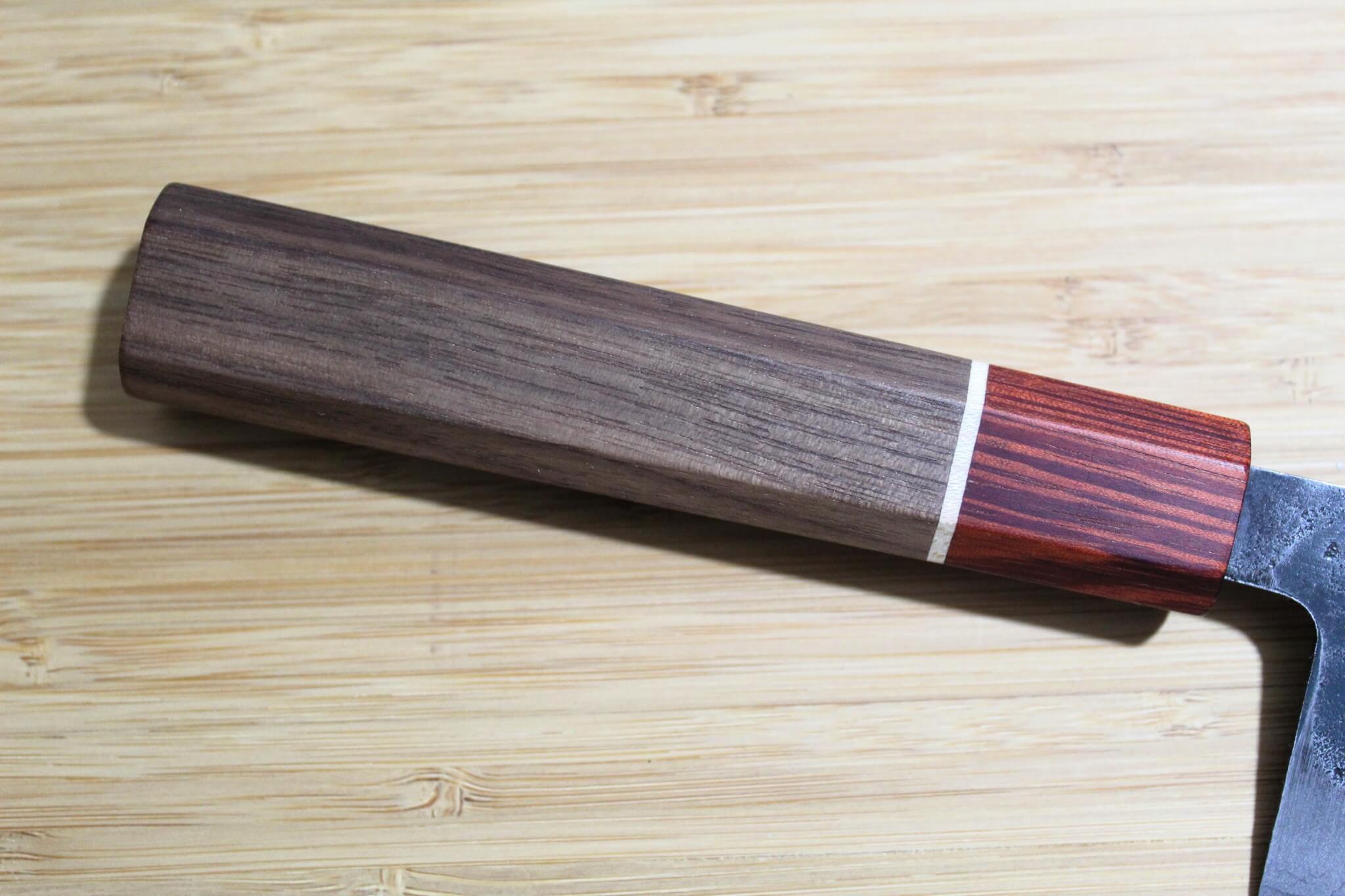 Sawakazuma Narukami Shironiko Nakiri Knife 165 mm / 6.5" Maple and Renghas Handle
