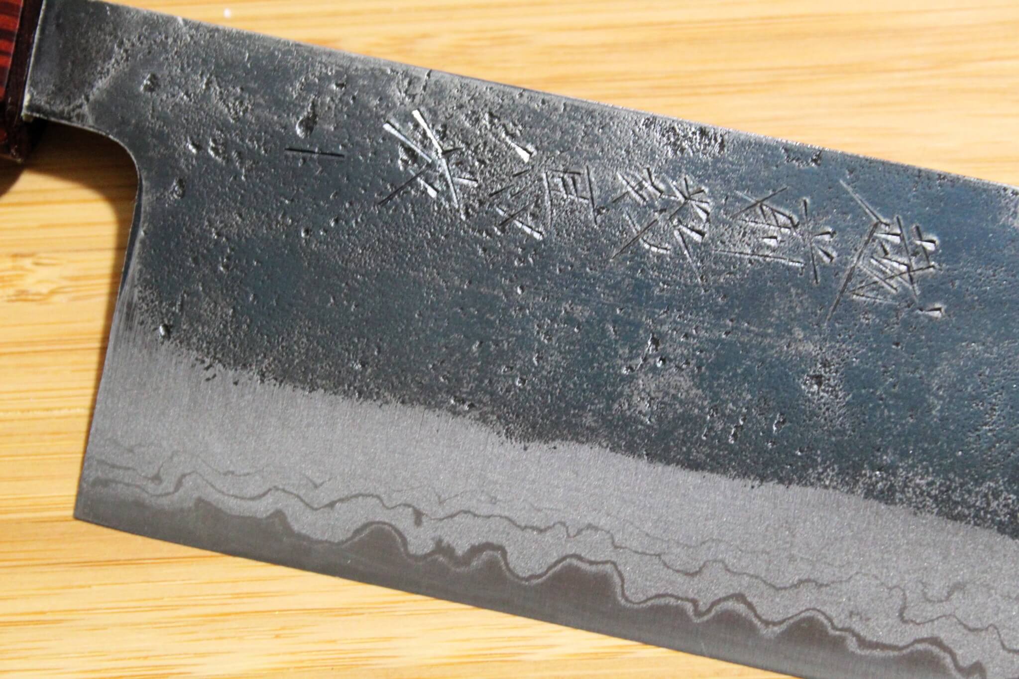 Sawakazuma Narukami Shironiko Nakiri Knife 165 mm / 6.5" Maple and Renghas Handle