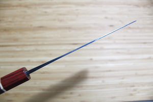 Sawakazuma Narutaki Shironiko Nakiri Knife 165 mm / 6.5" Maple and Renghas Handle