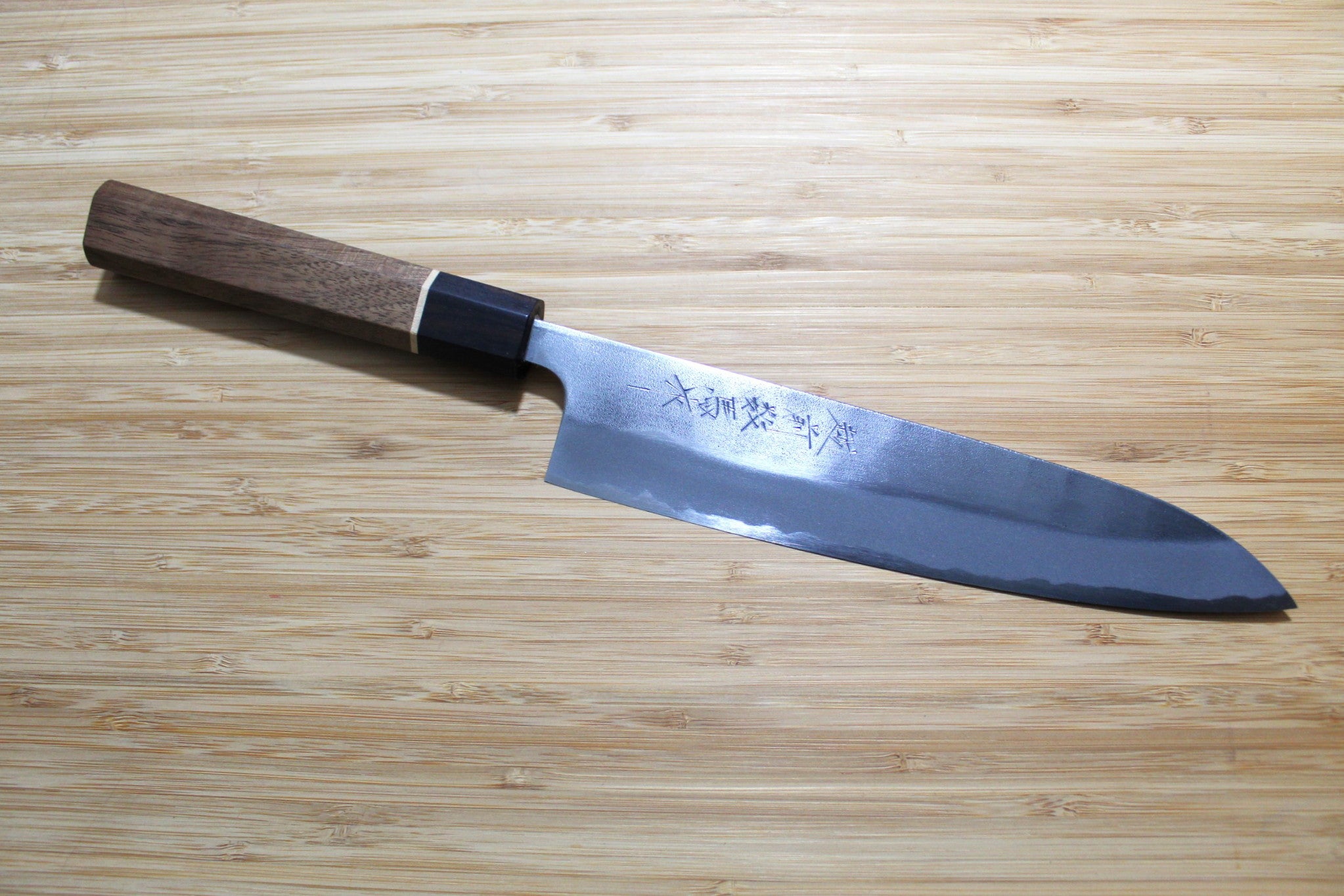 Sawakazuma Yugiri Nashiji Gyuto Knife 210 mm / 8.2" Maple and Renghas Handle Brown
