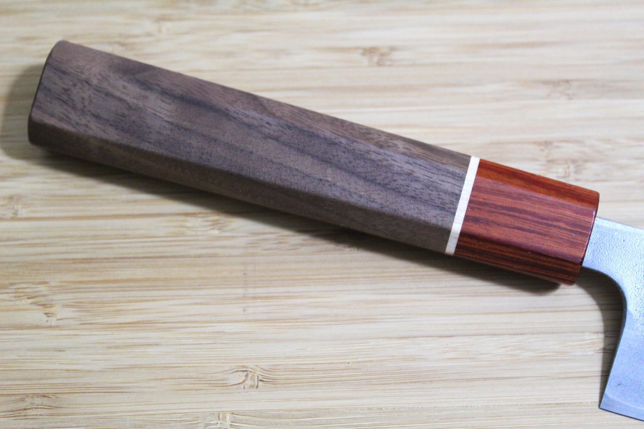 Sawakazuma Yugiri Nashiji Gyuto Knife 210 mm / 8.2" Maple and Renghas Handle Orange